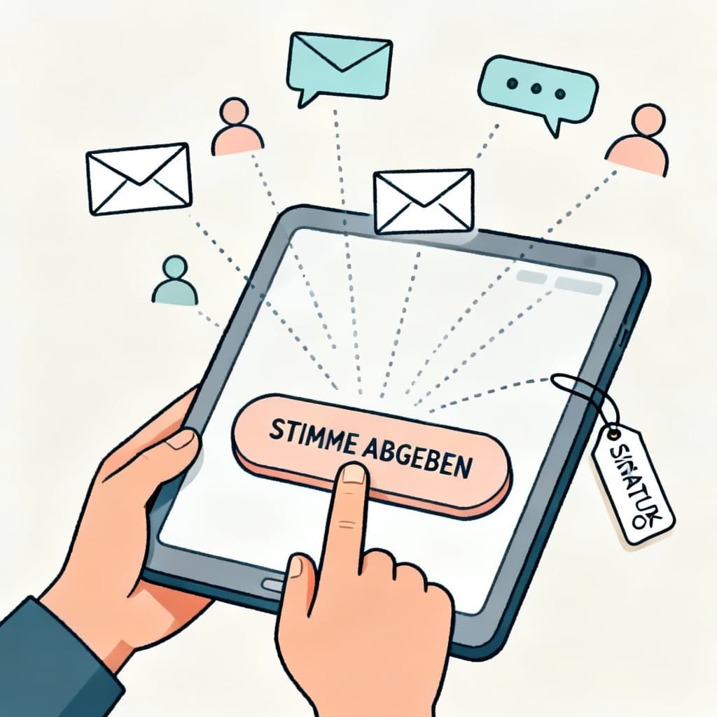 Grafik zum Schritt 2: Versand an alle Stimmberechtigten und Entgegennahme der Stimmen